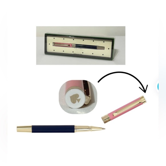 KATE SPADE New York Dipped M Initial 200 Page Notebook And Pen Lot - Picture 7 of 9